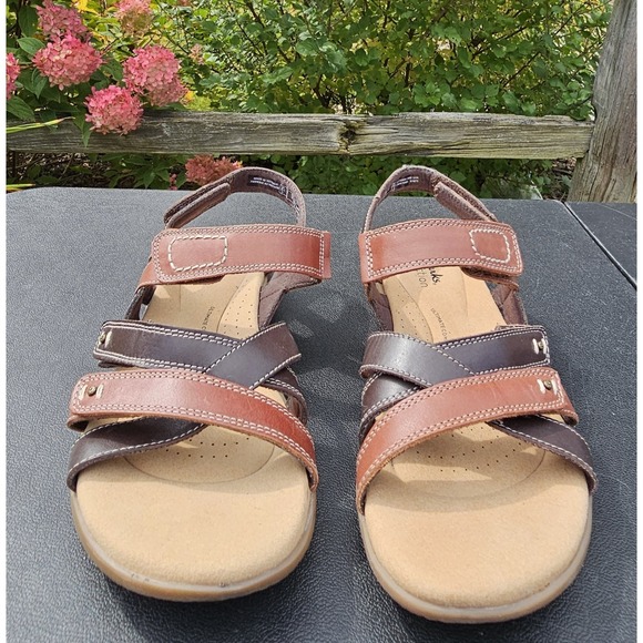 Clarks Shoes - Clarks Collection Sandals Womens Leather 3 - Strappy Ultamate Comfort -Size 8 M